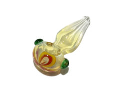 Color Changing Multi-Color Stripe Glass Pipe 3"