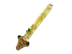 Color Changing Rasta Glass Steam Roller 9"